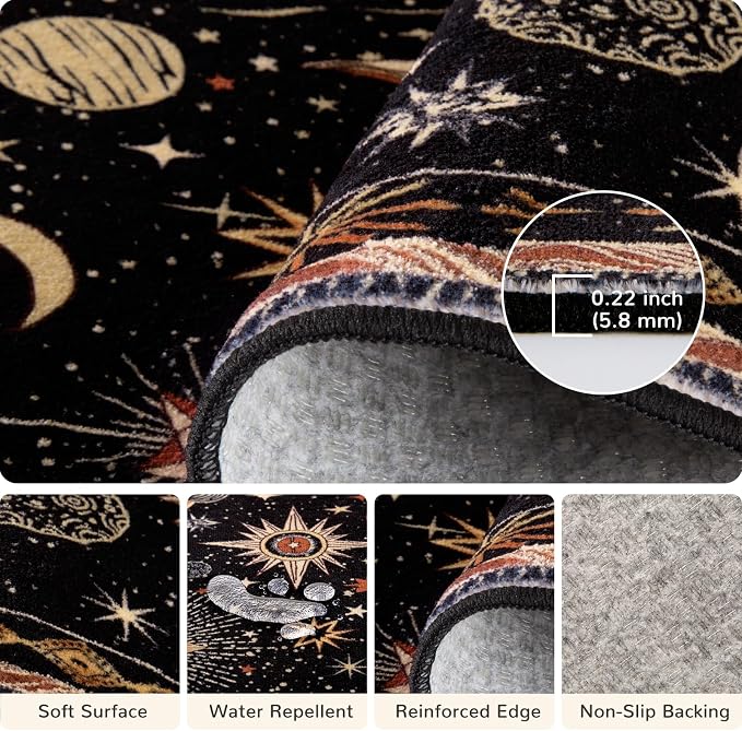 Vacuum-Friendly, 7x9 Washable Area Rug - Image 2