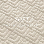 EXQ Home Twin Quilt Set Lightweight Squares Pattern Beige Bedding Set | Soft - Image 5