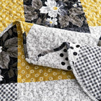 Cmfshape Summer Floral King Bedspread, Romantic Khaki Quilt Set King, - Image 6