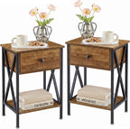 VECELO Nightstands Set of 2, Modern Bedside End Tables, Night Stands by VECELO