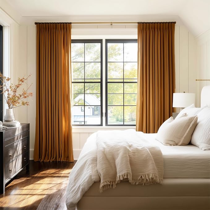 102 Inch Long Brown Velvet Curtains - Image 5