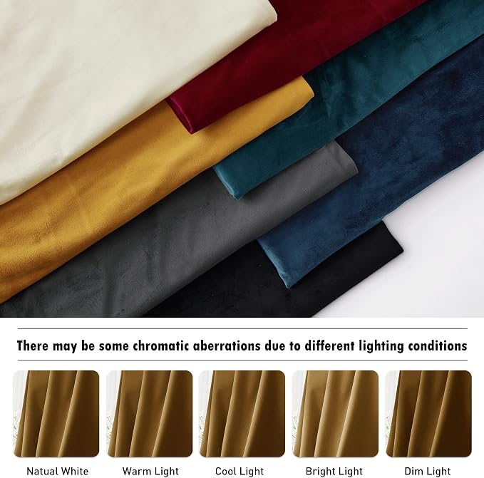 RYB HOME Velvet Room Darkening Curtains - Image 7