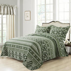 BEDIFANY Quilts King Size, Reversible Lightweight Boho Bedspread | Geometry - Image 2
