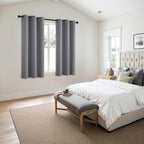 MIULEE Blackout Curtains for Bedroom 2 Panels 40 x 54 Inch Long Light Gray | - Image 6