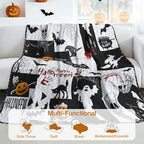 WONGS BEDDING Halloween Quilts King Size, King 110"x90", Reversible Grid Design - Image 6