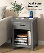 Decofy Farmhouse Nightstand - Image 4