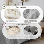 Light Grey Damask Quilt Queen Size Bedding Sets - Image 5