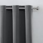 100% Blackout Curtains 40 x 63 Inch/Grey Curtains 2 Panels - Image 7