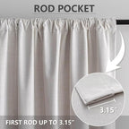100% Blackout Curtains 108 inch Length 1 Panel Faux Linen Long Drapes - Image 3