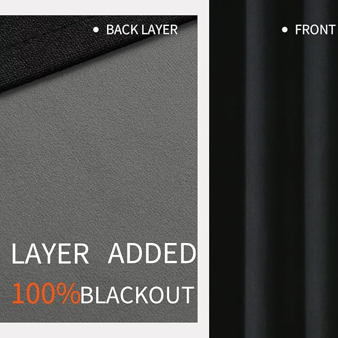Joydeco Blackout Curtains 96 Inch Length, 1 Panel - Image 3