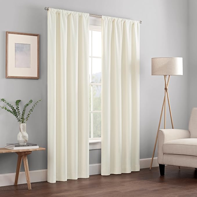 ECLIPSE Kendall Modern Blackout Thermal Rod Pocket Window Curtain by EclipseCurtains