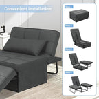 Sofa Bed, Convertible Chair 4 in 1 Multi-Function Modern Folding Ottoman Guest - Image 7