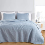 Chezmoi Collection Austin King Oversized Bedspread Set, 3-Piece Pinsonic - Image 2