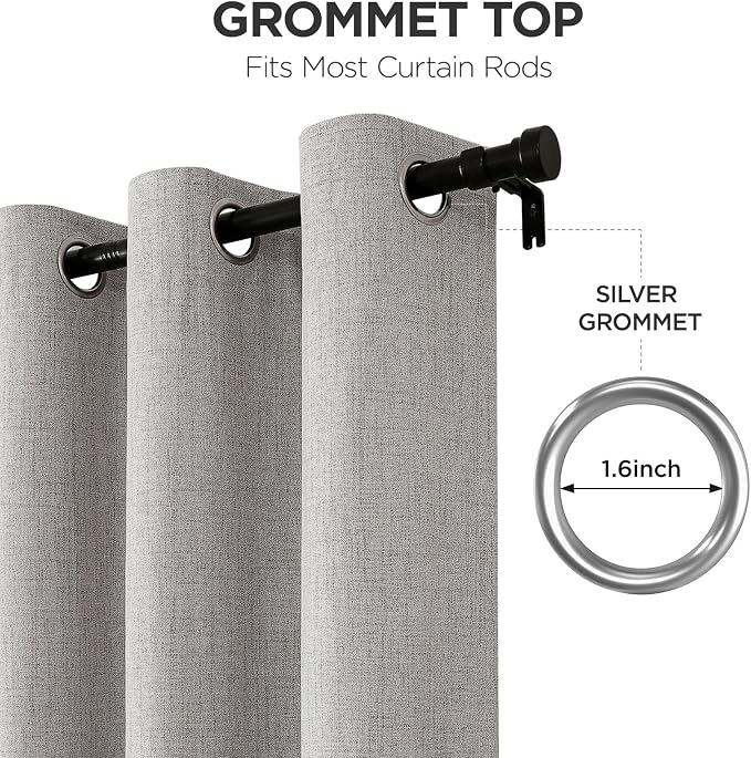 Joydeco Blackout Curtains 96 Inches Long, Light Blocking Curtains - Image 5