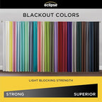 Eclipse Kendall Textured Blackout Rod Pocket Curtain - Image 5