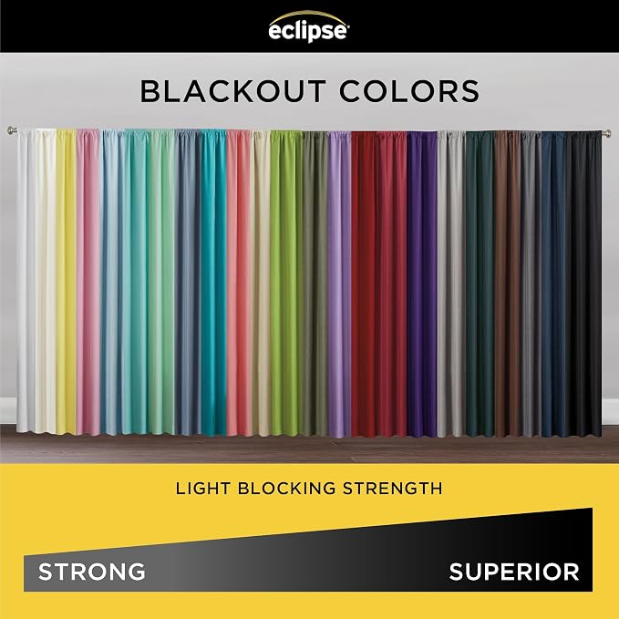 Eclipse Kendall Textured Blackout Rod Pocket Curtain - Image 5