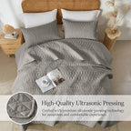 akkialla Twin Size Quilt Bedding Set, Dark Grey Lightweight Microfiber Soft - Image 4