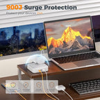 TESSAN Surge Protector Flat Extension Cord 5Ft, Flat Plug Power Strip | 4 - Image 4