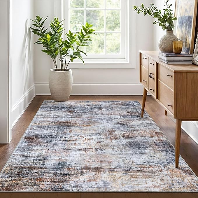 Abstract Area Rug 4x6 Ft Washable Rugs - Image 9