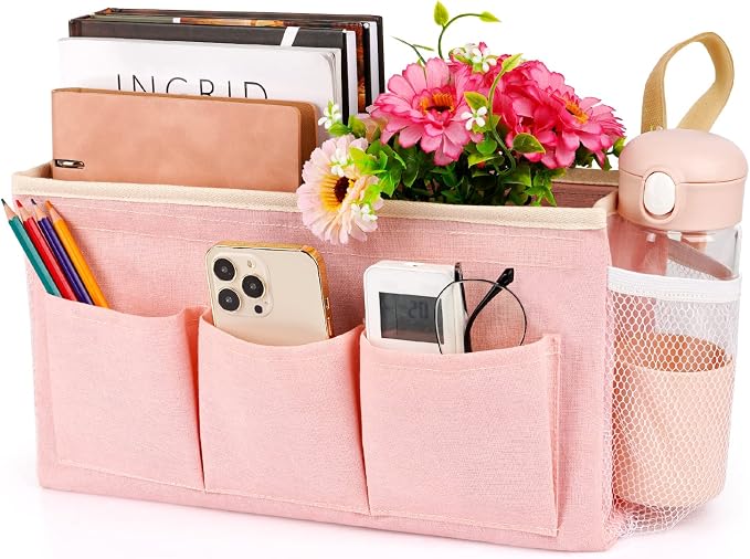 Lilithye Bedside Caddy, Bedside Storage Bag Hanging Organizer by Lilithye