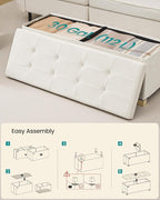 SONGMICS Storage Ottoman Bench - Image 5