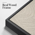 Framed Beige Green Abstract Vertical Wall Art Decor - Image 6