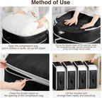 2 Pack Compression Storage Bags - 110L Large Capacity Comforter Storage Bag - Image 4