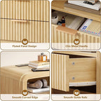 Decofy Fluted 2-Drawer Nightstand - Image 4