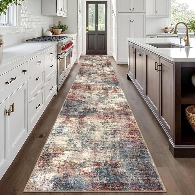 Abstract Runner Rug 3x20 Ft Extra Long Washable Runners - Image 2