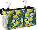 White and Blue Striped Lemons Bedside Caddy - Image 2