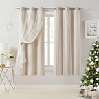 Bujasso Beige 80% Blackout Curtains - Image 9