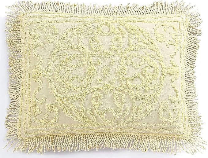 Beatrice Home Fashions Medallion Standard Cotton Chenille Sham, cozy plush 100% by BeatriceHomeFashions