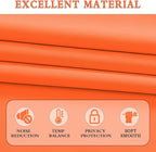 Vibrant Orange Light Reducing Curtains 90 Inches Long - Image 4