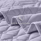 akkialla Full/Queen Size Quilt Bedding Set, Lavender Lightweight Microfiber - Image 6