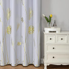 Greyish White Curtains Room Darkening Curtains 72 Inches Length Thermal - Image 2