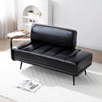 Leather loveseat Sofa, Modern Faux Leather Bedroom Bench - Image 6