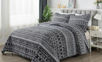3-Piece Queen Quilt Set Striped Pattern Microfiber Soft Lightweight Bedding Set - Image 2