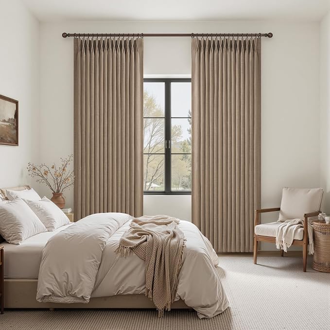 Blackout Double Layer Thick Linen Curtains 108 Inches Long - Image 7