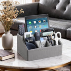 PU Leather Desk Organizer, Remote Control Holder, Office Desk Accessories - Image 2