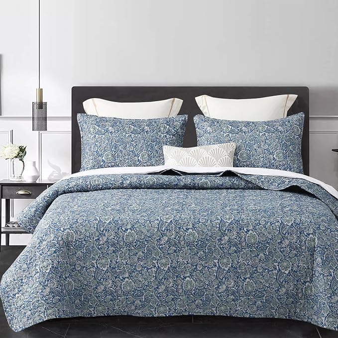 DURLENGEN Quilt Set King Size 3Pcs, Soft Microfiber Lightweight Bedspread by DURLENGEN