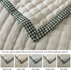 WDCOZY Wheat Cloud Quilt Set Queen Size, Lightweight Soft Cross Stitch Bedspread - Image 5