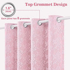 Yinhua Pink Blackout Curtains Double Layer Curtains - Image 6