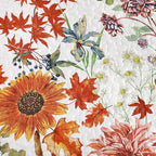 Yiran Fall Floral Quilt Set King Size, Microfiber Coverlet - Image 5
