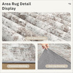 Soalmost Abstract Runner Rug 2x10 Hallway Kitchen Runners Pink/Grey | Vintage - Image 6