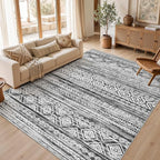 cotiled 6x9 Area Rugs for Living Room: Boho Washable Rug for Dining Room | by COTILED