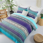 WONGS BEDDING Boho Quilts Queen Size, 3 Pieces Bedspread Bedding Set, - Image 7