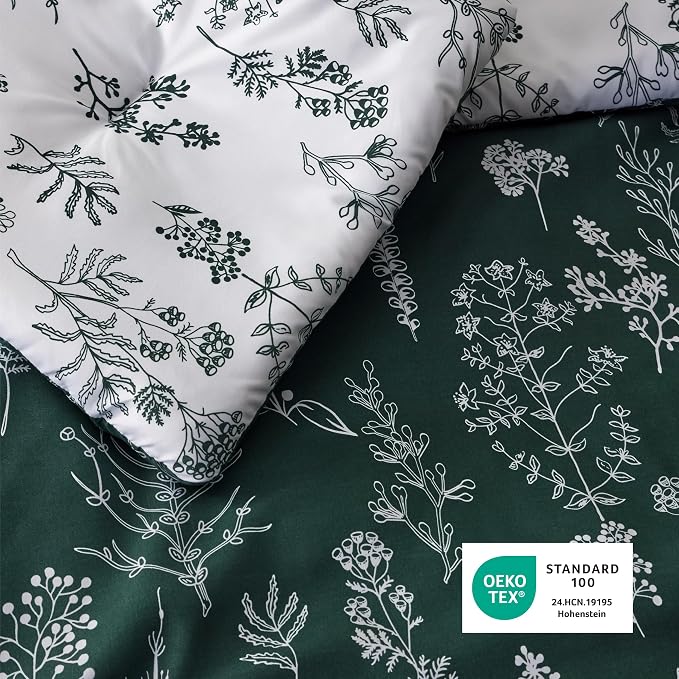 Bedsure Dark Green King Comforter Set - Image 5