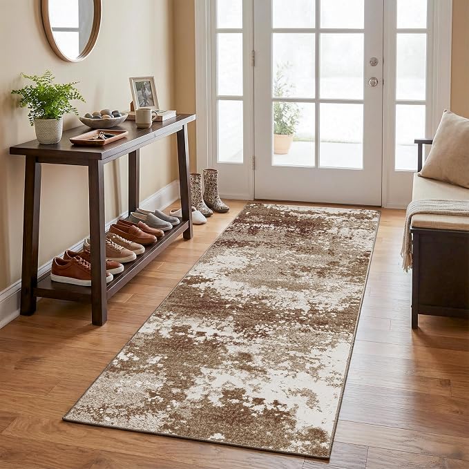 2x5 Brown Washable Kitchen Runner Rugs - Image 2