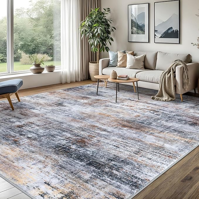 Abstract Area Rugs 8x10 Ft Washable Large Rugs by iOhouze