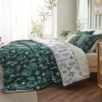 Bedsure Dark Green Queen Comforter Set - Image 4